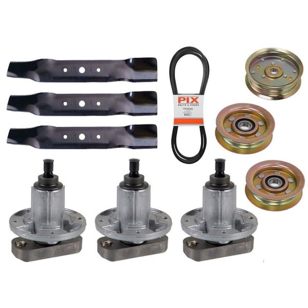 Aic Replacement Parts Mower Deck Parts Rebuild Kit Fits John Deere L130 Spindles Blades Belts Idlers GX20250-JDDECKREBUILDKIT - main